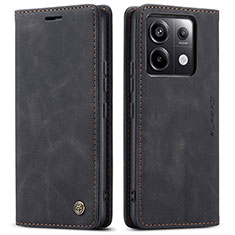 Coque Portefeuille Livre Cuir Etui Clapet C01S pour Xiaomi Redmi Note 13 Pro 5G Noir