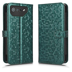Coque Portefeuille Livre Cuir Etui Clapet C01X pour Asus ROG Phone 7 Pro Vert