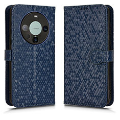 Coque Portefeuille Livre Cuir Etui Clapet C01X pour Huawei Mate 60 Pro Bleu