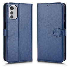 Coque Portefeuille Livre Cuir Etui Clapet C01X pour Motorola Moto E32s Bleu