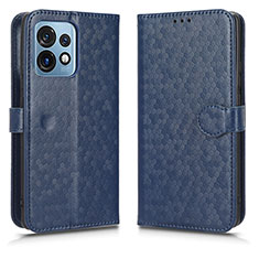 Coque Portefeuille Livre Cuir Etui Clapet C01X pour Motorola Moto X40 5G Bleu