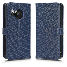 Coque Portefeuille Livre Cuir Etui Clapet C01X pour Sharp Aquos R8 Bleu