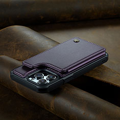 Coque Portefeuille Livre Cuir Etui Clapet C02S pour Apple iPhone 13 Pro Max Violet