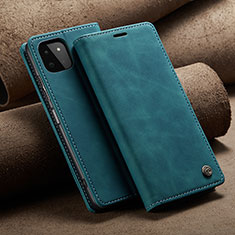 Coque Portefeuille Livre Cuir Etui Clapet C02S pour Samsung Galaxy F42 5G Bleu