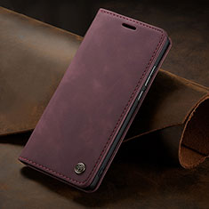 Coque Portefeuille Livre Cuir Etui Clapet C02S pour Samsung Galaxy M10 Vin Rouge