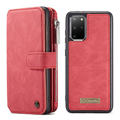 Coque Portefeuille Livre Cuir Etui Clapet C02S pour Samsung Galaxy S20 Plus Rouge