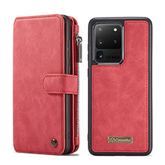 Coque Portefeuille Livre Cuir Etui Clapet C02S pour Samsung Galaxy S20 Ultra 5G Rouge