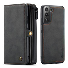 Coque Portefeuille Livre Cuir Etui Clapet C02S pour Samsung Galaxy S21 Plus 5G Noir