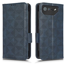 Coque Portefeuille Livre Cuir Etui Clapet C02X pour Asus ROG Phone 7 Pro Bleu