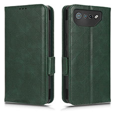 Coque Portefeuille Livre Cuir Etui Clapet C02X pour Asus ROG Phone 7 Pro Vert