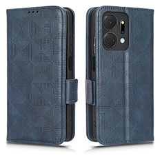 Coque Portefeuille Livre Cuir Etui Clapet C02X pour Huawei Honor X7a Bleu