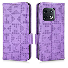 Coque Portefeuille Livre Cuir Etui Clapet C02X pour OnePlus 10 Pro 5G Violet