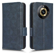Coque Portefeuille Livre Cuir Etui Clapet C02X pour Realme 11 Pro 5G Bleu