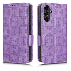Coque Portefeuille Livre Cuir Etui Clapet C02X pour Samsung Galaxy A14 4G Violet