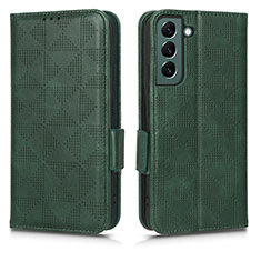 Coque Portefeuille Livre Cuir Etui Clapet C02X pour Samsung Galaxy S25 5G Vert