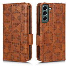 Coque Portefeuille Livre Cuir Etui Clapet C02X pour Samsung Galaxy S25 Plus 5G Marron