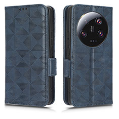 Coque Portefeuille Livre Cuir Etui Clapet C02X pour Xiaomi Mi 13 Ultra 5G Bleu