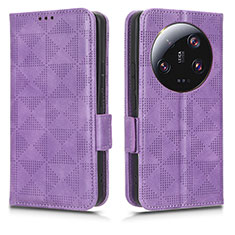 Coque Portefeuille Livre Cuir Etui Clapet C02X pour Xiaomi Mi 13 Ultra 5G Violet