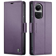 Coque Portefeuille Livre Cuir Etui Clapet C03S pour Oppo Reno10 Pro 5G Violet