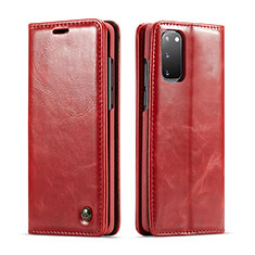 Coque Portefeuille Livre Cuir Etui Clapet C03S pour Samsung Galaxy S20 Rouge