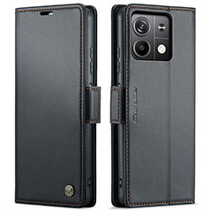 Coque Portefeuille Livre Cuir Etui Clapet C03S pour Xiaomi Redmi Note 13 5G Noir