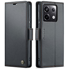 Coque Portefeuille Livre Cuir Etui Clapet C03S pour Xiaomi Redmi Note 13 Pro 5G Noir