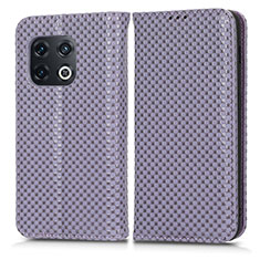 Coque Portefeuille Livre Cuir Etui Clapet C03X pour OnePlus 10 Pro 5G Violet