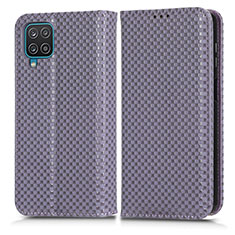 Coque Portefeuille Livre Cuir Etui Clapet C03X pour Samsung Galaxy A12 Nacho Violet