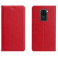 Coque Portefeuille Livre Cuir Etui Clapet C04 pour Xiaomi Redmi Note 9 Rouge