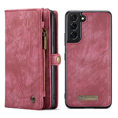 Coque Portefeuille Livre Cuir Etui Clapet C04S pour Samsung Galaxy S21 FE 5G Rouge