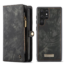 Coque Portefeuille Livre Cuir Etui Clapet C04S pour Samsung Galaxy S21 Ultra 5G Noir