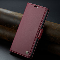 Coque Portefeuille Livre Cuir Etui Clapet C04S pour Xiaomi Redmi 12 5G Rouge