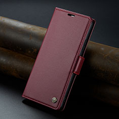 Coque Portefeuille Livre Cuir Etui Clapet C04S pour Xiaomi Redmi 13C Rouge