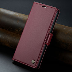Coque Portefeuille Livre Cuir Etui Clapet C04S pour Xiaomi Redmi Note 13 5G Rouge