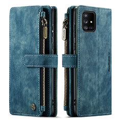 Coque Portefeuille Livre Cuir Etui Clapet C05S pour Samsung Galaxy M40S Bleu