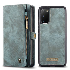 Coque Portefeuille Livre Cuir Etui Clapet C05S pour Samsung Galaxy S20 Bleu
