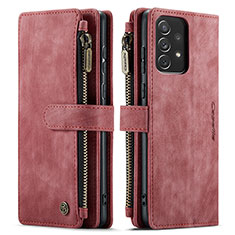 Coque Portefeuille Livre Cuir Etui Clapet C06S pour Samsung Galaxy A72 5G Rouge