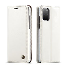Coque Portefeuille Livre Cuir Etui Clapet C06S pour Samsung Galaxy S20 Plus 5G Blanc