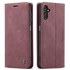 Coque Portefeuille Livre Cuir Etui Clapet C10S pour Samsung Galaxy A04s Vin Rouge