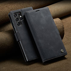 Coque Portefeuille Livre Cuir Etui Clapet C10S pour Samsung Galaxy S21 Ultra 5G Noir