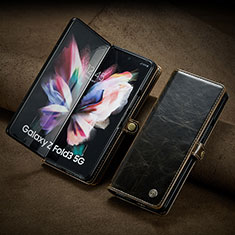 Coque Portefeuille Livre Cuir Etui Clapet CS3 pour Samsung Galaxy Z Fold4 5G Marron