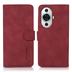 Coque Portefeuille Livre Cuir Etui Clapet D01Y pour Huawei Nova 11 Pro Rouge