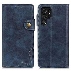 Coque Portefeuille Livre Cuir Etui Clapet D01Y pour Samsung Galaxy S24 Ultra 5G Bleu