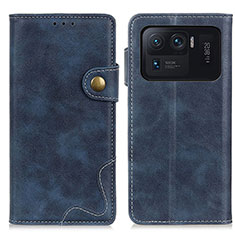 Coque Portefeuille Livre Cuir Etui Clapet D01Y pour Xiaomi Mi 11 Ultra 5G Bleu