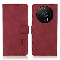 Coque Portefeuille Livre Cuir Etui Clapet D01Y pour Xiaomi Mi 12 Ultra 5G Rouge