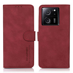 Coque Portefeuille Livre Cuir Etui Clapet D01Y pour Xiaomi Mi 13T 5G Rouge