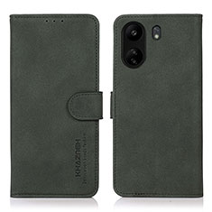 Coque Portefeuille Livre Cuir Etui Clapet D01Y pour Xiaomi Redmi 13C Vert