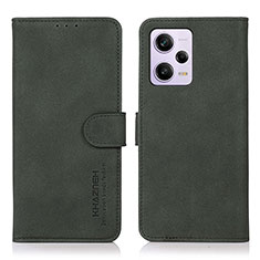 Coque Portefeuille Livre Cuir Etui Clapet D01Y pour Xiaomi Redmi Note 12 Pro 5G Vert