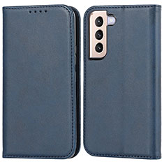 Coque Portefeuille Livre Cuir Etui Clapet D03T pour Samsung Galaxy S21 5G Bleu
