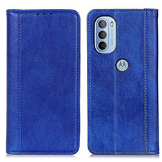 Coque Portefeuille Livre Cuir Etui Clapet D03Y pour Motorola Moto G31 Bleu